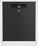 Beko BDDN38440DD Unterbau-Geschirrspüler 60 cm teilintegriert, für 14 Maßgedecke, 3 Spülebenen, 5 Temperaturen, CornerIntense, HygieneIntense, Schnell+, SteamGloss Trocknung, Dark Inox