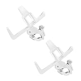 MILISTEN 2 Stück Fahrrad Flaschenhalter Kunststoff und Stahl Schnellverschluss Drehbar Passend für Lenker und Babyschiebewagen Einfache Montage ohne Werkzeug Weiß