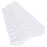 Closemate Füßlinge Socken Herren Kurze Socken Damen Füsslinge Unsichtbare Baumwolle Kurzsocken Invisible No Show Socken 6 Paar(6Weiß, Größe L)