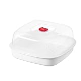 Denxahao Mikrowellen Teller mit Deckel Mikrowellengeschirr Mealprepboxen mikrowellengeeignet mit Belüftung Mikrowellenteller Frischhaltedosen BPA-Frei zum Erhitzen Einfrieren (B)