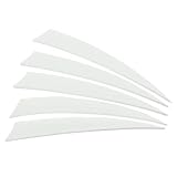 PATIKIL Pfeilfedern 50er Pack 5 Zoll Pfeil Truthahnfeder Fletch Linker Flügel Fletching Weiß Pfeil-Befiederung für DIY Zielschießen