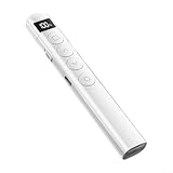USB-betriebene, kabellose Presenter-Fernbedienung mit leicht ablesbarem Digitaldisplay und langlebiger 180 mAh Akkulaufzeit (weiß)