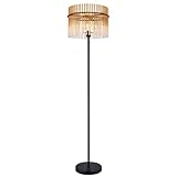 GLOBO LIGHTING Stehlampe Stehleuchte Deckenfluter Wohnzimmerlampe grün schwarz Glasstäbe, Metall, 1x E27, DxH 38 x 152 cm