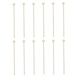 TOYANDONA 100 Stück Kleine Holzstäbchen Lollipop Party Dekorationen DIY Holzstäbe für Desserttisch Babyparty Kuchendeko Bastelbedarf Umweltfreundlich und Wiederverwendbar