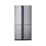 Sharp SJ-EX770F2-SL Side by Side,F,172 cm Höhe,345 L Kühlteil,211 L Gefrierteil,NoFrost,Elektronische Steuerung,Twist-Ice-Maker mit Eisauffangbehälter,Inox-Look