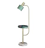 DANNMPX Steh Lampe Stehlampe Aus Metall Mit Marmortisch Und Sockel Für Wohnzimmer Büro Schlafzimmer Standleuchte Wohnzimmer(Dimmer Switch)