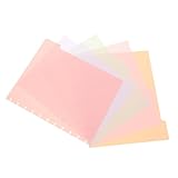 HOMSFOU Trennseite Trennstreifen Mini -binder -teiler Ästhetische Ordnertrenner Ordnerteiler Mit Taschen Ordnertrenner Süß Seitenteiler Trennwände Für Hefter Plastikteiler Heftertrenner Pp
