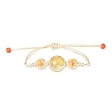 Keramik-Armband, Handschmuck, getrocknete Blume, handgewebt, verstellbar, für Studenten, Paare, Freunde, Geburtstagsgeschenk, Uhren für Herren, Einheitsgröße, Glas, Kein Edelstein