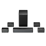ULTIMEA 7.1 Soundbar für TV Geräte, Spitzenleistung 410W, Virtuelle Surround Sound System mit App, 6,5' Wireless Subwoofer, 4 kabelgebundene Surround-Lautsprecher, Soundsystem Heimkino, Poseidon D70