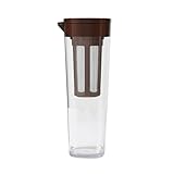 Serviergeschirr für Getränke 1100 ml Kunststoff-Kaltwasserkrug, Wasserkrug-Karaffe, Eiskaffeekanne for die Kühlschranktür, for eisgekühlte Limonade Wasserkaraffe(Schwarz)