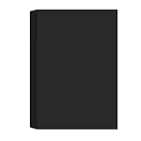 Tonpapier A4 (250g/m²), 50 Bogen Din A4 Papier Bastelpapier Fotokarton Scherenschnittpapier für Malen Kartenherstellung Einladungen Scrapbook Basteln - Schwarz