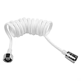 Flexibler Brauseschlauch, verformt sich nicht, passt perfekt zu Duschkopf, Weiß/Grau (Weiß, 1,5 m)
