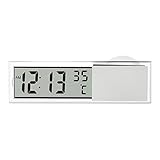 WAITLOVER Auto-Thermometer mit Saugnapf, digital, 10 LCD-Knöpfe, H8Y0, transparente Zelle