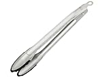 RÖSLE Gourmetzange Silikon, Hochwertige Küchenzange mit Silikonrand und patentiertem Verschlusssystem zum Grillen, Kochen und Servieren, 23 cm, Edelstahl 18/10, spülmaschinengeeignet