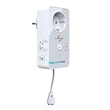 Protector WA-5.1 Wassermelder, 2-fache Sicherheit: Alarmiert, Schaltet angeschlossenes Gerät wahlweise EIN oder Aus, Pumpensteuerung, Waschmaschine Wasseralarm Aqua-Stop