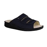 Finn Comfort Korfu- Pantolette, Classic, Nubukvienna, Nautic 1508-390518 Blau Gr. 47