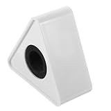Veemoon Dreieckiger Mikrofon Logo Flag aus Robustem Abs Kunststoff Weiß Großer Bereich für Individuelle Logos Anpassbar mit PVC oder Aufkleber für Professionelle Interview Mikrofone