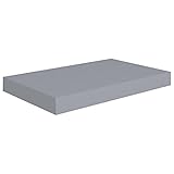 Generisch Kangmusi Schweberegal Grau 40x23x3,8 cm MDF, Grau 323847