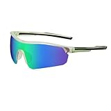 JINGTOPS Fahrradbrille Kinder UV400-Schutz Polarisierte Sportbrille TR90 Rahmen, Sport Sonnenbrille Mit Nasenpads, Leichte Bequeme Jugendliche Kindersonnenbrillen für Jungen Mädchen 5-16 Jahre(Grün)