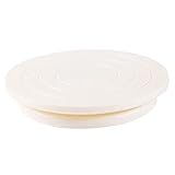 Cabilock Drehbarer Keksständer mit Rutschfestem Boden und Doppellager Wiederverwendbarer Keks Drehteller für Küche und Konditorei Weiß