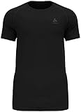 Odlo Herren Active F-dry Light Funktionsunterwäsche Kurzarm Shirt, Schwarz, XL EU