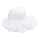 Baseballkappe, rustikale britische Braut, Damen, Hochzeitskleid, Party, Fascinator, Teekappe, Hut, Kappe, Südwesten, Baseballkappe, weiß, Einheitsgröße