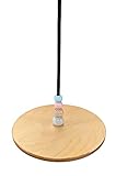 Hess Holzspielzeug 20006 - Tellerschaukel aus Holz, Nature Serie, handgefertigt, für Kinder ab 3 Jahren, Durchmesser ca. 30 cm, für Garten und Terrasse