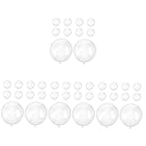 Gadpiparty 40 Stück Transparent Zoll Bobo Befüllbar Party Jahr Praty Hochzeit Indoor Festival Dekoration Geburtstag Outdoor Dekoration Ballon Dekorativ Sauber Zum Füllen Kit Bubble Clear