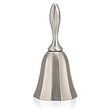 HERCHR Silber Tischglocke Handglocke, lauter Klang, Silber Tischglocke Metal Dinner Bell, Call Bell Weihnachtsglocke Empfangsglocke Handbell Restaurant Call Service Bell