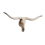 KIWZXKA Bullenkopfwand Schädel Deko Stierkopf Stier Bullenschädel Geweih Hörner Polyresin Riesig Hängende Wanddekoration, Bullenschädel Wand Deko Für Schlafzimmer Oder Wohnzimmer