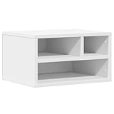 vidaXL Druckerständer, Druckertisch mit Stauraum, Druckerregal für Büro Arbeitszimmer, Druckerhalter Beistelltisch, Weiß Holzwerkstoff