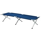Blumixx Feldbett Blau 190x63x42 cm – Klappbett für Camping & Outdoor – Robustes Campingbett mit stabilem Stahlrahmen – Faltbares Reisebett für Erwachsene