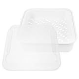 jojofuny Mikrowellen Dampfgarer mit Deckel Bpa Freier Kunststoff Doppellagig Glatte Oberfläche Hitzebeständig für Gemüse und Speisen In Küche