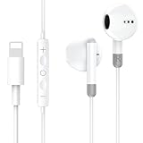 In-Ear Kopfhörer mit Kabel für iPhone [MFi Zertifiziert] HiFi Stereo Sound Ohrhörer mit Mikrofon und Lautstärkeregler, Noise Cancelling Kopfhörer mit iPhone 14/14 Pro Max/13 Pro/12/11/SE/XR/XS/X/8Plus