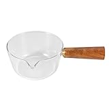 Diheohg Glas Milchtopf mit 400Ml Kochtopf für Salat Nudeln Gasherd Kochgeschirr