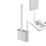 Toilettenschüsselbürste und Halter-Set – Drainage-Design Reinigungsbürste WC-Bürste | Langer Griff Toilettenschüsselbürste Effiziente WC-Bürsten & Halter für Haushalt oder gewerbliche Orte