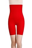 2025 hohe Taille, Bauchkontrolle, Shapewear, Damen-Shorts, hohe Taille, dehnbarer Po-Lifting, Shapewear (Rot, Größe 5XL)