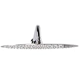 Westbrass COSHR1600-26 40,6 cm runder dünner Hochdruck-Regenduschkopf mit 1,27 cm x 25,4 cm IPS-Wandhalterung, 90-Grad-Regenarm und Flansch, poliertes Chrom