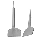 2 Stück breite, gebogene Fliesenmeißel, elektrischer Hammerbohrer, Meißel, Schaber, Fliesenentfernungswerkzeug für Fliesen, alte Putze, Wand, Beton