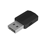 Kisangel USB Funk Audio Empfänger Sender Mini Kabelloser Stereo Adapter mit Aux USB Stromversorgung für TV PC Smartphone Musikstreaming LED Anzeige Tragbar Schwarz