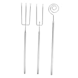 CIYODO 3Stücke Teiliges Fonduegabeln Set für Robuste und Küchenutensilien für Desserts und Appetizer für Zuhause und Unterwegs