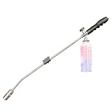 FORTSPANG Unkrautbrenner Gas 80cm mit Piezozündung - Flammenstärke regulierbar, Abflammgerät max 1300 °C,ergonomischer Griff