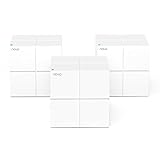 Tenda Nova MW6 Mesh WLAN System - AC1200 Dual Band Mesh Set - empfohlen für Häuser mit 3-4 Schlafzimmern - 6xGigabit Port - Ersetzt Router und Repeater-Kompatibel mit Alexa - 3er Pack