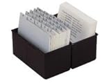 HAN Karteibox DIN A5 quer, fr 450 Karten mit Stahlscharnier, schwarz