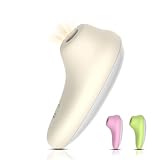 Qhysin Klitoris Sauger Vibration für Frauen mit 10 Saugmodi Mini Vibrator Klitoris-Saugschalen Nippel Stimulation Auflegevibrator Saugvibrator Nippelsauger Sexspielzeug für Frau Paare Extrem Sex（Weiß）