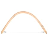 TOVINANNA Laubsäge Handsäge für Holzbearbeitung U Förmige Bügelsäge aus Stahl und Bambus Kleine Holzbearbeitungs Säge für Präzise Holzschnitte im Garten und Outdoorbereich