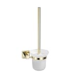 Bathroom WC-Bürstenhalter aus poliertem Messing, goldfarben, Bürstenkopfhalter