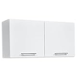 Eddy Moderner Hängeschrank Küche in Weiß matt - Geräumiger Küchenschrank mit viel Stauraum - 100 x 50 x 31 cm (B/H/T)