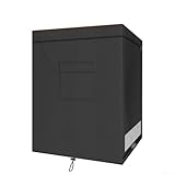 DAZZLEEX Kühlschrank-Staubschutz, 210D Oxford-Stoff, Outdoor-Kühlschrankabdeckung mit belüftetem Kühlnetz an den unteren Kanten, elastischer Saum und verstellbaren Schnallen, 71,12 x 58,42 x 86,36 cm