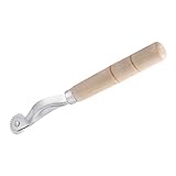 DIYEAH Holzgriff Toothed Cloth Wheel Nähen Werkzeug für Näher DIY Handarbeit Markier Rad Überstich Rad Cross Stitch Tailor Sewing Tool für Präzises Stoffpressen und Stichführung